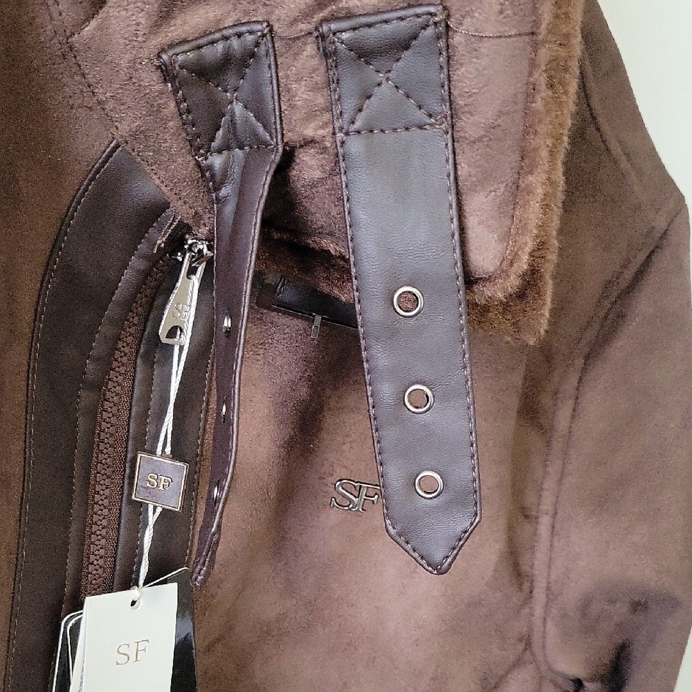 Brown Shearling Jacket - Picture 3 of 8